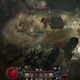 A somewhat muddy, chaotic image of battle in Diablo IV.